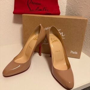 Christian Louboutin - Patent Leather Nude - Size 37 - Make an offer